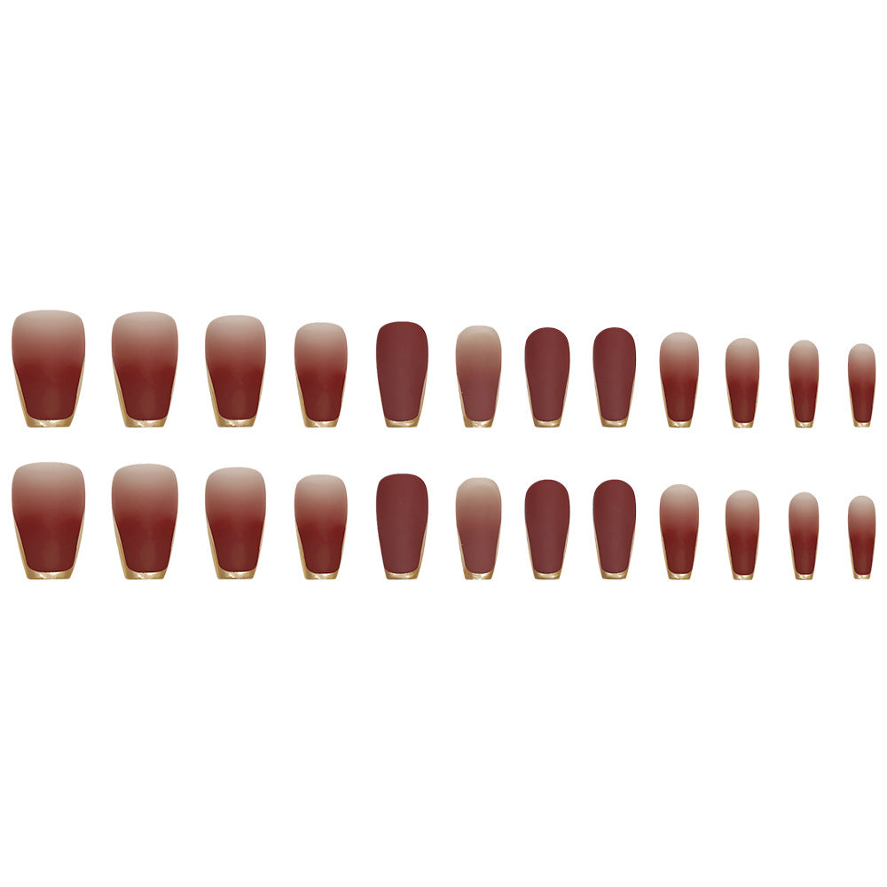Künstliche Fingernägel Braun Ombre – Elegante Press-On Nägel für den perfekten Look
