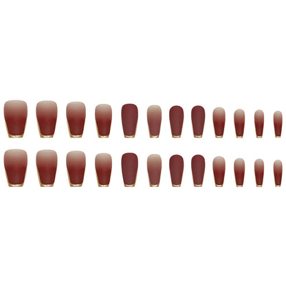 Künstliche Fingernägel Braun Ombre – Elegante Press-On Nägel für den perfekten Look