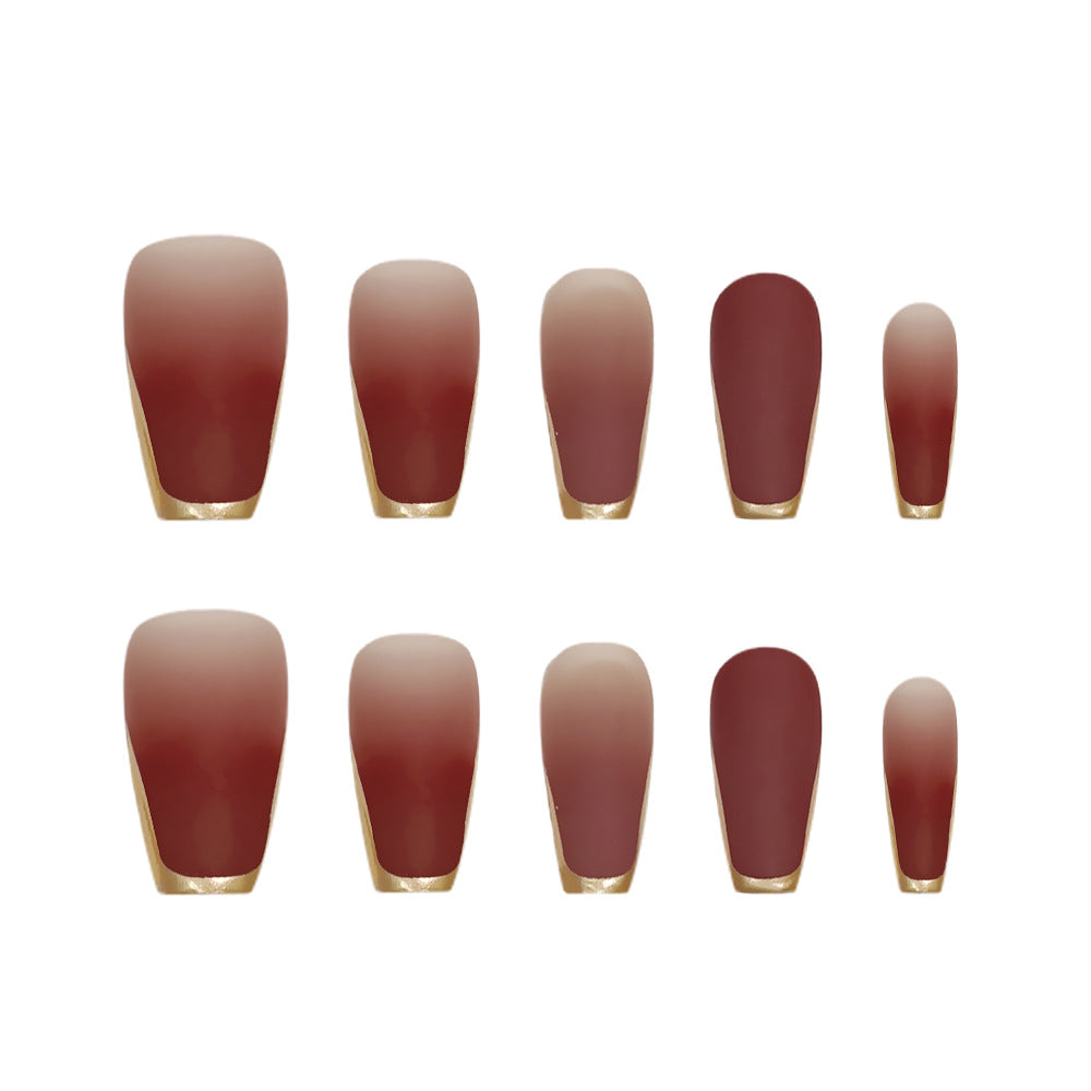 Künstliche Fingernägel Braun Ombre – Elegante Press-On Nägel für den perfekten Look